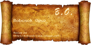Bobcsok Oguz névjegykártya